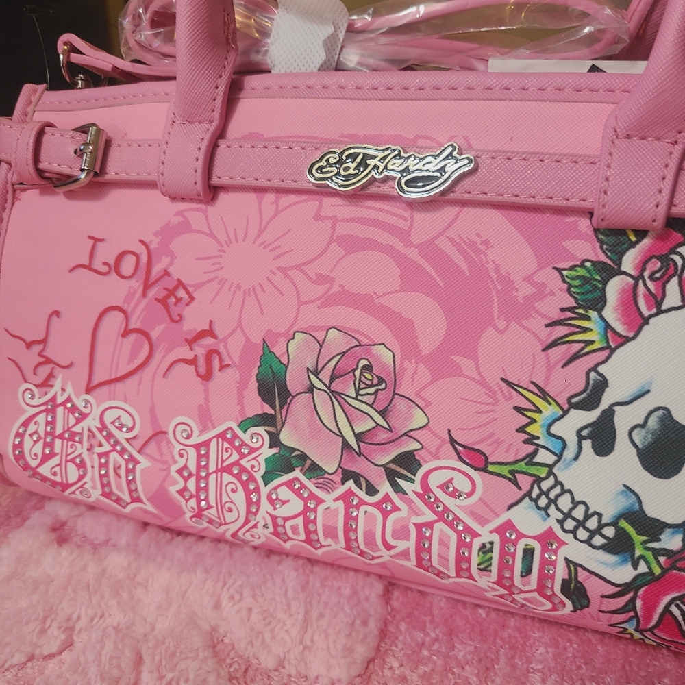 Ed Hardy Pink Tote Bag 💗 - Picture 3 of 10